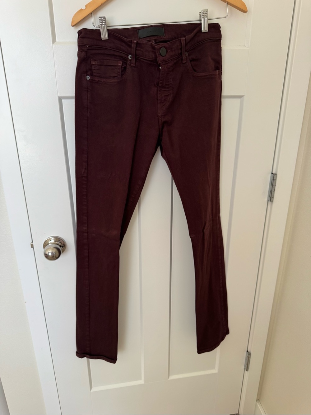J Brand Men's Slim Jeans in Deep Burgundy